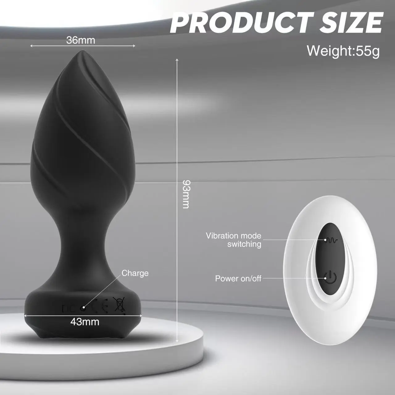 Remote butt plug