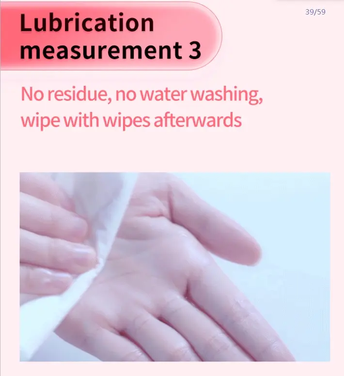 Cleaning test of body lubricants